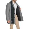 DOCKERS mens The Henry Wool Blend Top Coat(Light Grey With Scarf)
