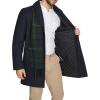 DOCKERS mens The Henry Wool Blend Top Coat(Navy With Scarf)