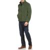 DOCKERS mens Zip Front Sherpa Fleece Jacket With Chest Pocket(Dark Olive)