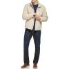 DOCKERS mens Zip Front Sherpa Fleece Jacket With Chest Pocket(Khaki)