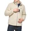 DOCKERS mens Zip Front Sherpa Fleece Jacket With Chest Pocket(Khaki)