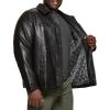 Dockers Men’s James Faux Leather Jacket (Regular, Big & Tall Sizes)(Black W. Chest Zip)