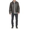 Dockers Men’s James Faux Leather Jacket (Regular, Big & Tall Sizes)(Dark Brown W. Chest Zip)
