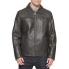 Dockers Men’s James Faux Leather Jacket (Regular, Big & Tall Sizes)(Dark Brown W. Chest Zip)