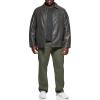 Dockers Men’s James Faux Leather Jacket (Regular, Big & Tall Sizes)(Grey W. Chest Zip)