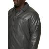 Dockers Men’s James Faux Leather Jacket (Regular, Big & Tall Sizes)(Grey W. Chest Zip)