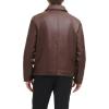 Dockers Men’s James Faux Leather Jacket (Regular, Big & Tall Sizes)(Sienna Brown W. Chest Zip)