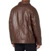 Dockers Men’s James Faux Leather Jacket (Regular, Big & Tall Sizes)(Sienna Brown W. Chest Zip)