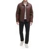 Dockers Men’s James Faux Leather Jacket (Regular, Big & Tall Sizes)(Sienna Brown W. Chest Zip)