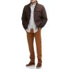 Dockers Mens Quilted Lined Flight Bomber Jacket(Dark Brown)