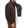 Dockers Mens Quilted Lined Flight Bomber Jacket(Dark Brown)