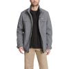 Dockers mens Dwight Soft Shell Bib Jacket(Heather Grey)