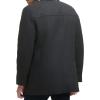 Dockers mens Weston Wool Blend Coat With Scarf (Regular and Big & Tall)(Black/Light Grey Scarf)