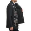 Dockers mens Weston Wool Blend Coat With Scarf (Regular and Big & Tall)(Charcoal)