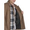 Dockers mens Weston Wool Blend Coat With Scarf (Regular and Big & Tall)(Chocolate/Light Grey Scarf)