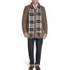 Dockers mens Weston Wool Blend Coat With Scarf (Regular and Big & Tall)(Chocolate/Light Grey Scarf)