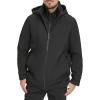 DOCKERS Men’s Dwight Soft Shell Bib Jacket(Black Hooded)
