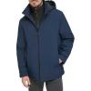 DOCKERS Men’s Dwight Soft Shell Bib Jacket(Navy Hooded)