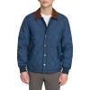 DOCKERS mens Diamond Quilted Jacket With Corduroy Collar(Navy)