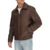 DOCKERS mens James Faux Leather Jacket (Regular, Big & Tall Sizes)(Brown)