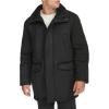 Dockers Men’s Faux Shearling Walking Coat, Black