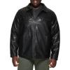 Dockers Men’s James Faux Leather Jacket (Regular, Big & Tall Sizes)(Black W. Chest Zip)