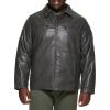 Dockers Men’s James Faux Leather Jacket (Regular, Big & Tall Sizes)(Grey W. Chest Zip)