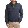 Dockers Men’s James Faux Leather Jacket (Regular, Big & Tall Sizes)(Navy W. Chest Zip)