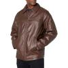 Dockers Men’s James Faux Leather Jacket (Regular, Big & Tall Sizes)(Sienna Brown W. Chest Zip)