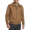 Dockers Men’s Microtwill Golf Bomber Jacket(Brown Unfilled)