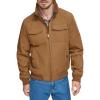 Dockers Mens Quilted Lined Flight Bomber Jacket(Emperador Brown)
