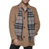 Dockers mens Weston Wool Blend Coat With Scarf (Regular and Big & Tall)(Camel/Light Grey Scarf)
