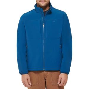 DOCKERS Mens Clean Zip-up Softshell Jacket(Poseidon)