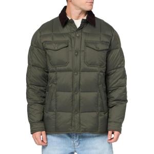 DOCKERS mens Quilted Puffer Shacket(Forest)