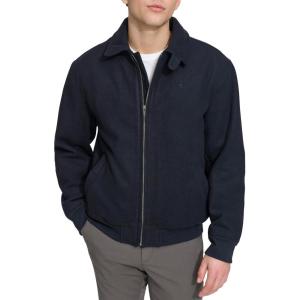 DOCKERS mens Wool Blend Harrington Bomber(Navy)