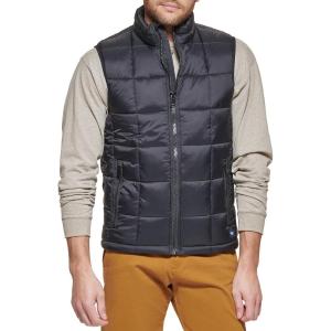 Dockers mens Men’s Box Quilted Puffer Vest(Black)