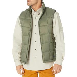 Dockers mens Men’s Box Quilted Puffer Vest(Olive)