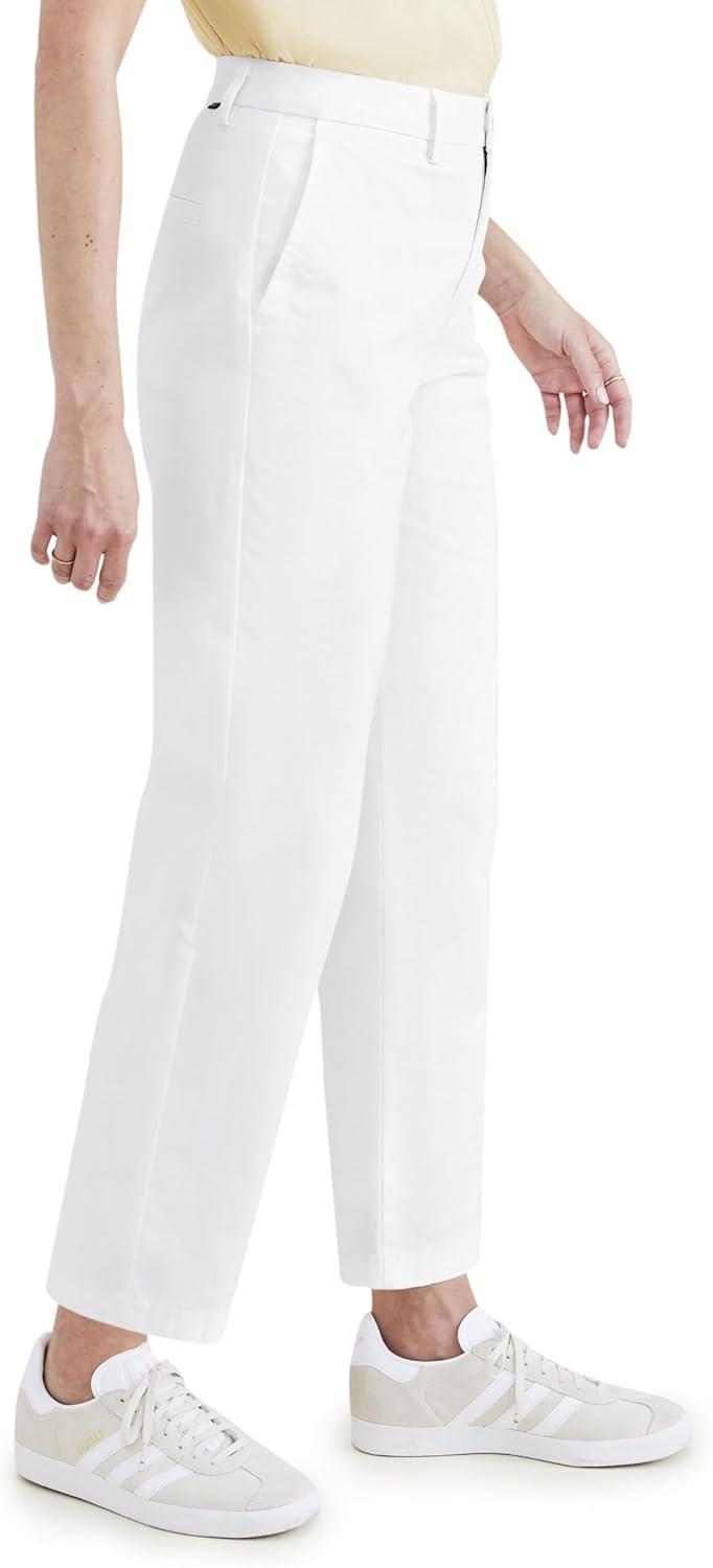 imageDOCKERS Womens Straight Fit High Rise Weekend Chino PantsNew Lucent White