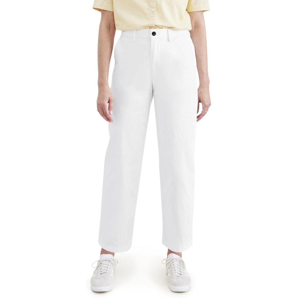 imageDOCKERS Womens Straight Fit High Rise Weekend Chino PantsNew Lucent White