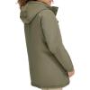 DOCKERS womens Cinched Waist Hooded Parka Jacket With Quilted Interior(Olive)
