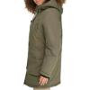 DOCKERS womens Cinched Waist Hooded Parka Jacket With Quilted Interior(Olive)