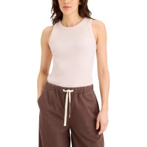 DOCKERS Women’s Rib Tank Slim Fit with Loft Knit(Calcite)