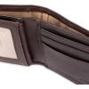 Dockers Men’s Bifold Leather Wallet – Thin Slimfold RFID Blocking Security Smart Extra Capacity(Brown Two-Tone Ornament)