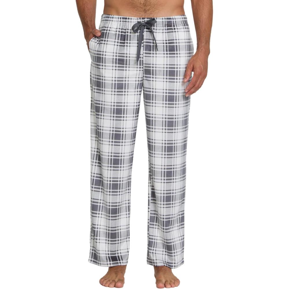 imageDOCKERS Mens Pajama Pants Mens PJ Pants Fuzzy Lounge Pant Plaid Soft Fleece Pajama BottomsPlaid 2