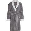 DOCKERS Mens Bath Robe for Men Plush Sherpa Shower Robe with Pockets(Grey)