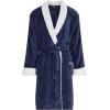 DOCKERS Mens Bath Robe for Men Plush Sherpa Shower Robe with Pockets(Navy)