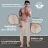 DOCKERS Mens Pajama Pants, Lightweight Lounge Casual Sleep Pants for Men(Beige Khaki)
