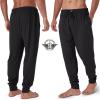 DOCKERS Mens Pajama Pants, Lightweight Lounge Casual Sleep Pants for Men(Black)