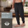 DOCKERS Mens Pajama Pants, Lightweight Lounge Casual Sleep Pants for Men(Black)