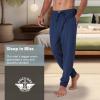 DOCKERS Mens Pajama Pants, Lightweight Lounge Casual Sleep Pants for Men(Navy Heather)